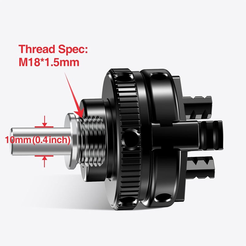 ARTYMASTER 2 inch Mini 3-Jaw Self-center woodworking chuck. M18X1.5mm Thread and 0.4 inch connector Mini lathe Chuck - Image 3